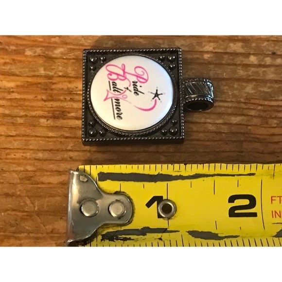 Magnabilities Silver Square Pendant Setting Pride Of Baltimore Magnetic Insert - Picture 4 of 4